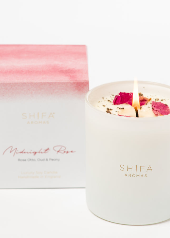 Midnight Rose Glass Candle | Rose, Oud & Peony