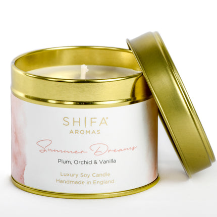 Shifa Aromas Luxury Travel Tins | 200g - Shifa Aromas - Scented Soy Candle - Luxury Candles